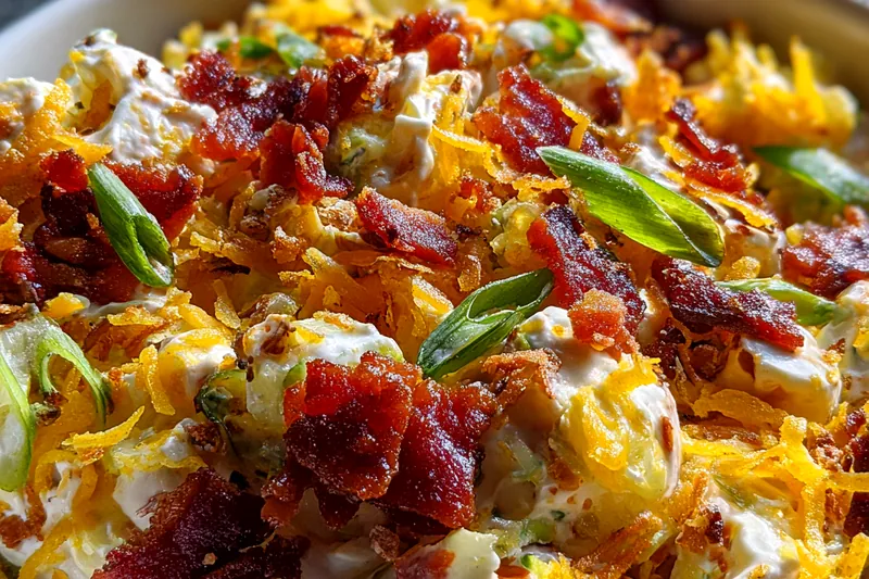 Fresh ingredients for Loaded Potato Salad Delight