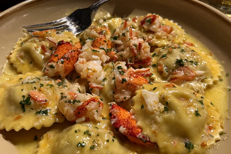 Cooking process for Lobster Ravioli in Butter Sauce