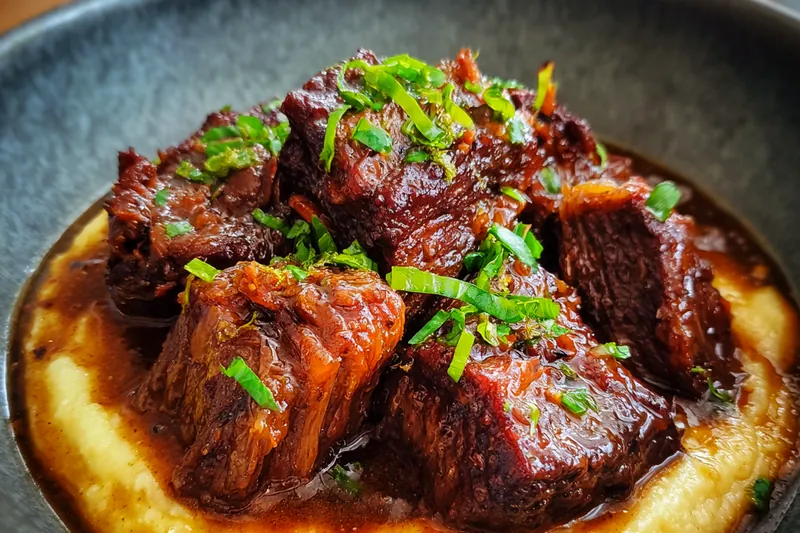 Cooking process for Maple Bourbon Glazed Ribs