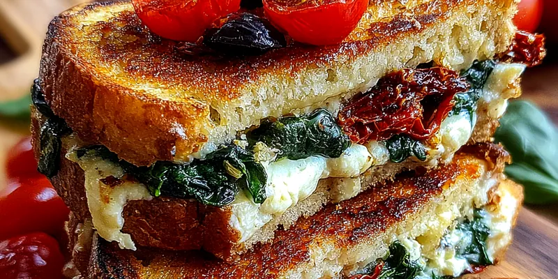 Mediterranean Grilled Cheese Delight