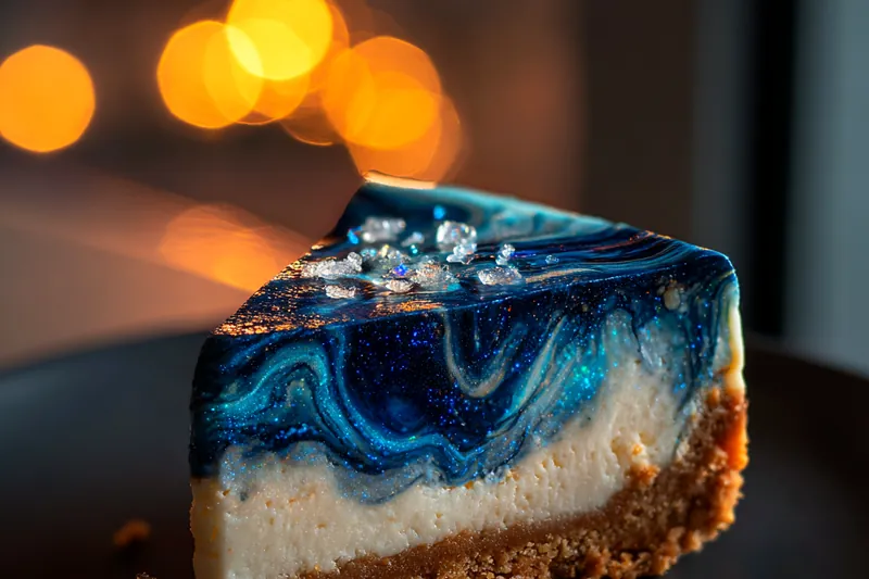 Fresh ingredients for Midnight Blueberry Cheesecake