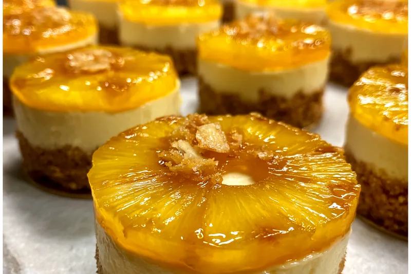 Cooking process for Mini Pineapple Cheesecake Bites