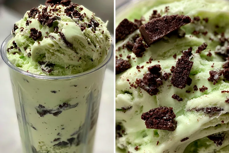 Cooking process for Mint Chocolate Cookie Dessert