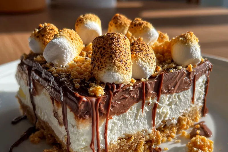 Cooking process for No-Bake S'mores Delight