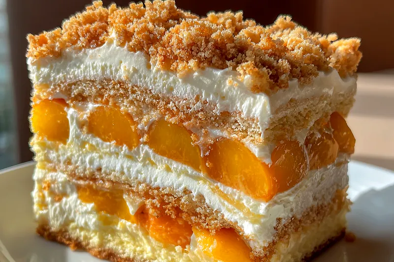 Fresh ingredients for Peach Layered Delight