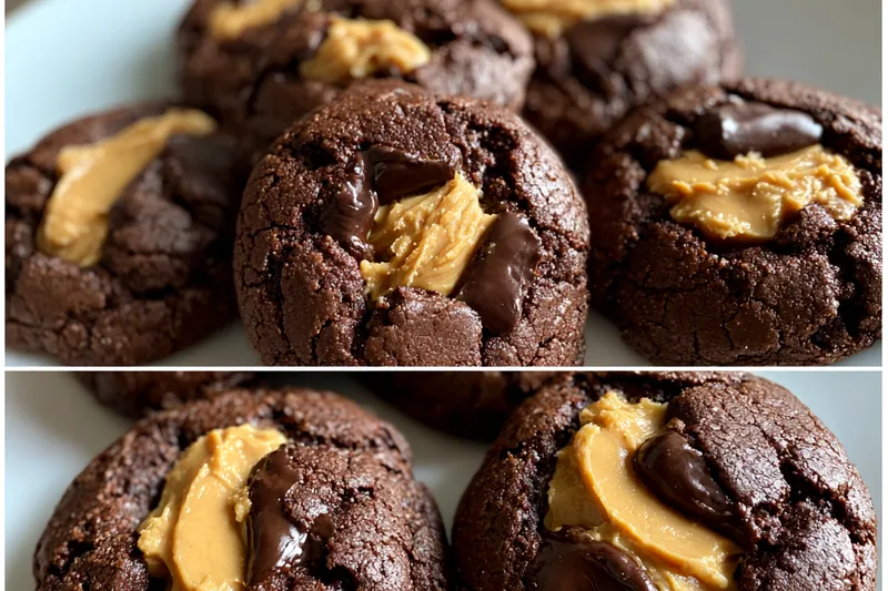 Cooking process for Peanut Butter Brownie Cookies
