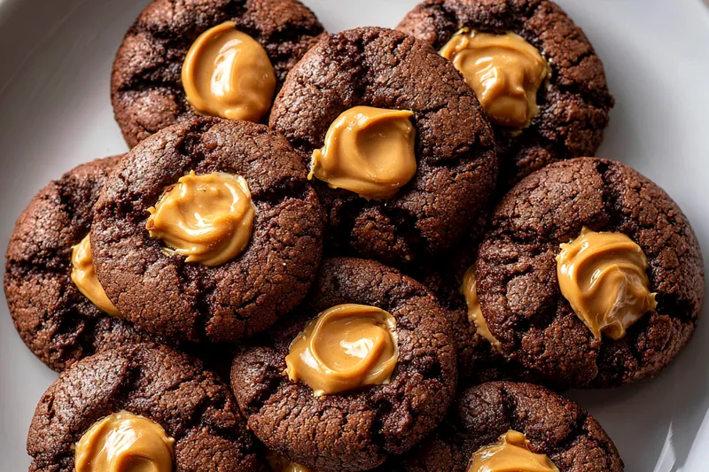 Fresh ingredients for Peanut Butter Brownie Cookies