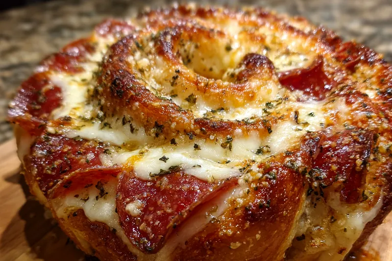 Fresh ingredients for Pepperoni Cheese Spiral Delight