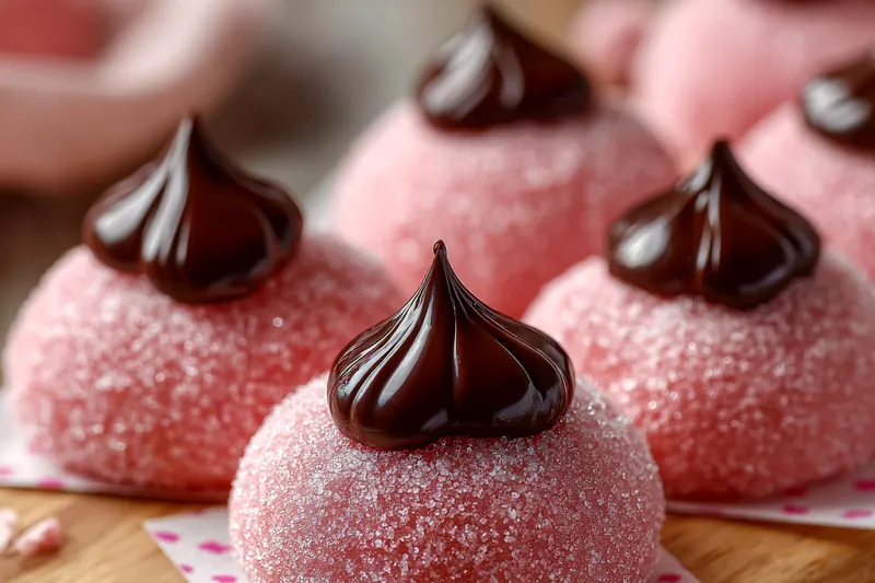 Cooking process for Pink Sugar Chocolate Treats