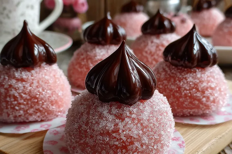 Fresh ingredients for Pink Sugar Chocolate Treats