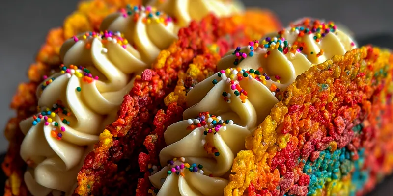 Rainbow Cereal Dessert Tacos