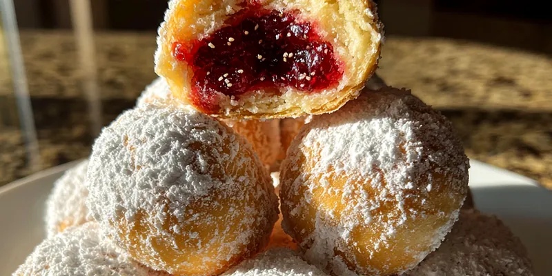 Raspberry Filled Snowballs