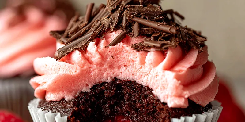 Raspberry Lava Chocolate Cupcakes