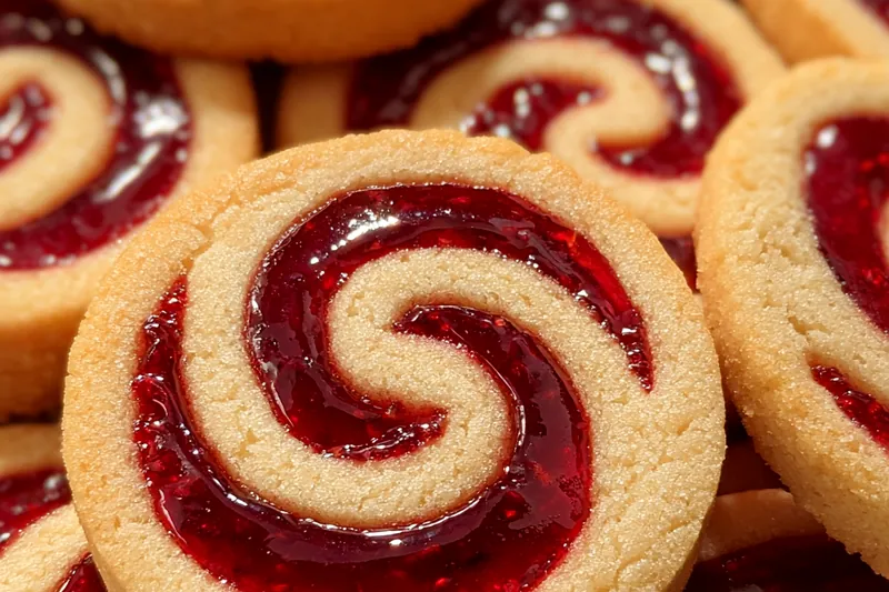 Fresh ingredients for Raspberry Swirl Shortbread Cookies