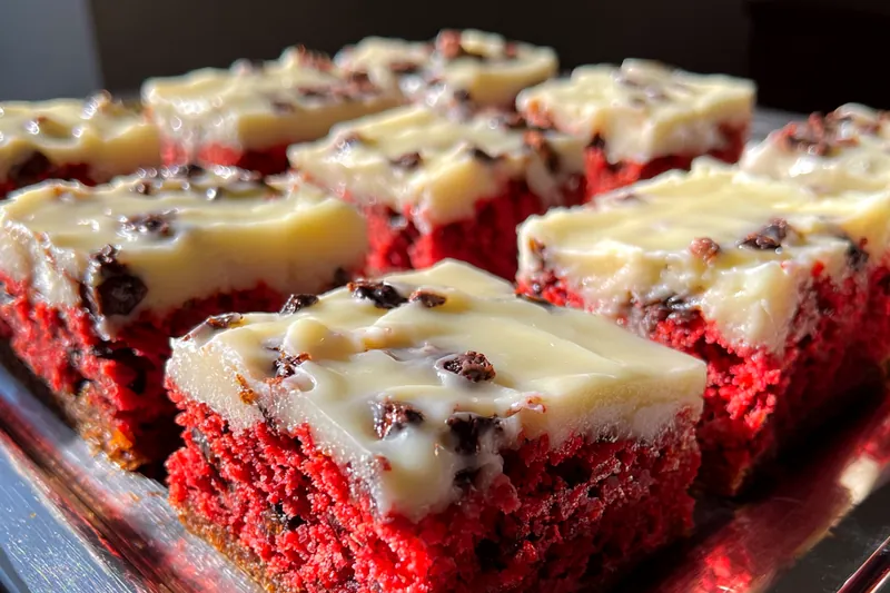 Cooking process for Red Velvet Chocolate Squares