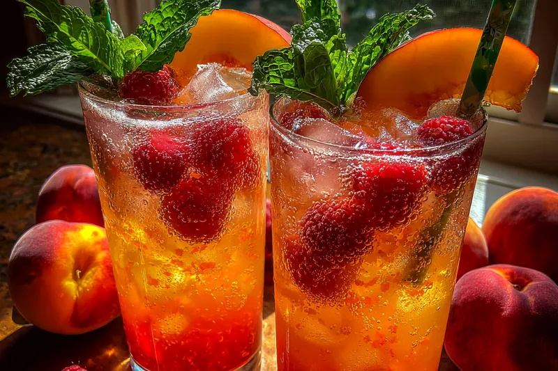 Cooking process for Refreshing Peach Raspberry Lemonade