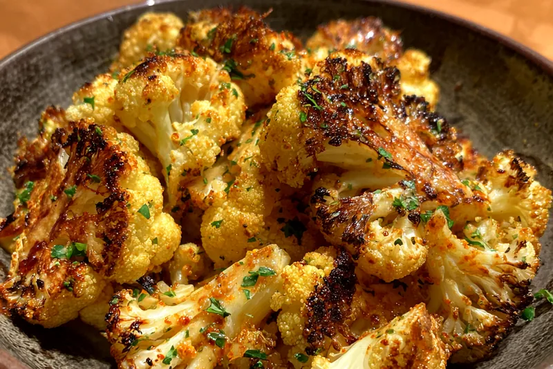 Fresh ingredients for Roasted Cauliflower with Tahini