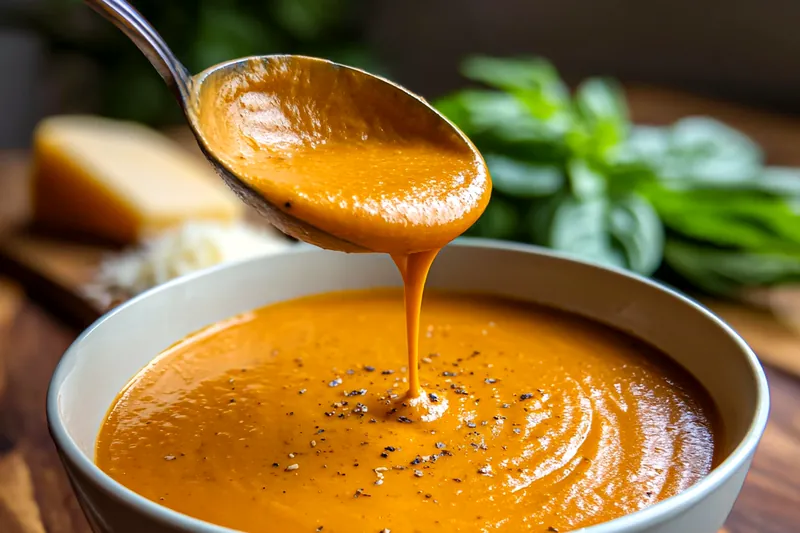 Fresh ingredients for Roasted Red Pepper Gouda Soup