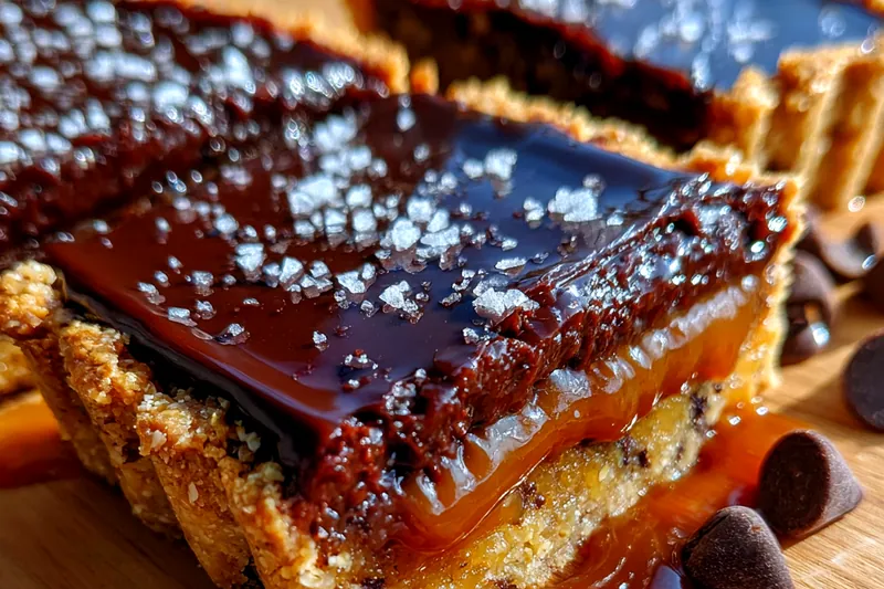 Cooking process for Salted Caramel Chocolate Tart