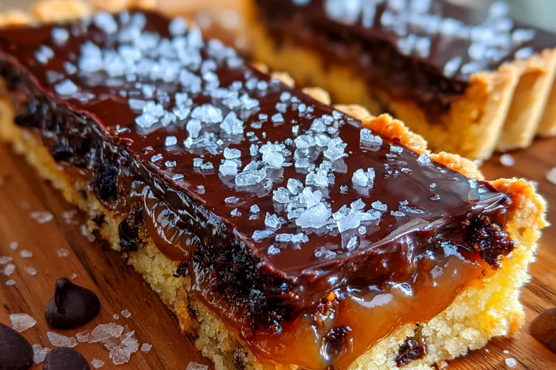 Fresh ingredients for Salted Caramel Chocolate Tart
