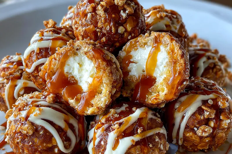 Cooking process for Salted Caramel Pretzel Cheesecake Balls