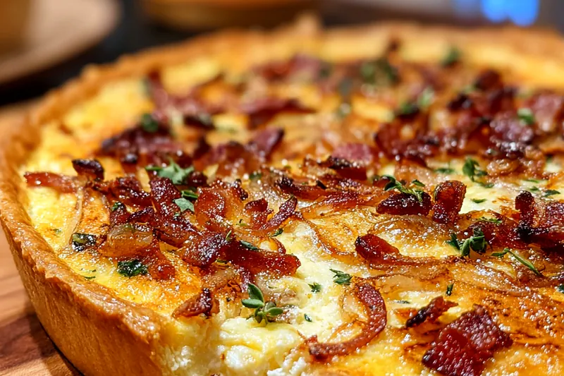 Fresh ingredients for Savory Bacon Onion Tart