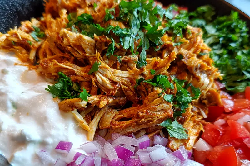 Cooking process for Savory Chicken Shawarma Bowl