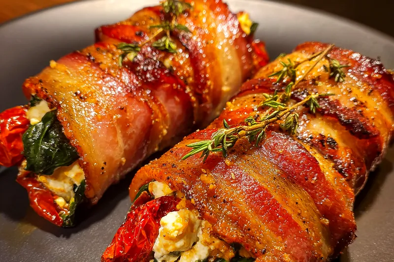 Cooking process for Savory Chicken Spinach Rolls