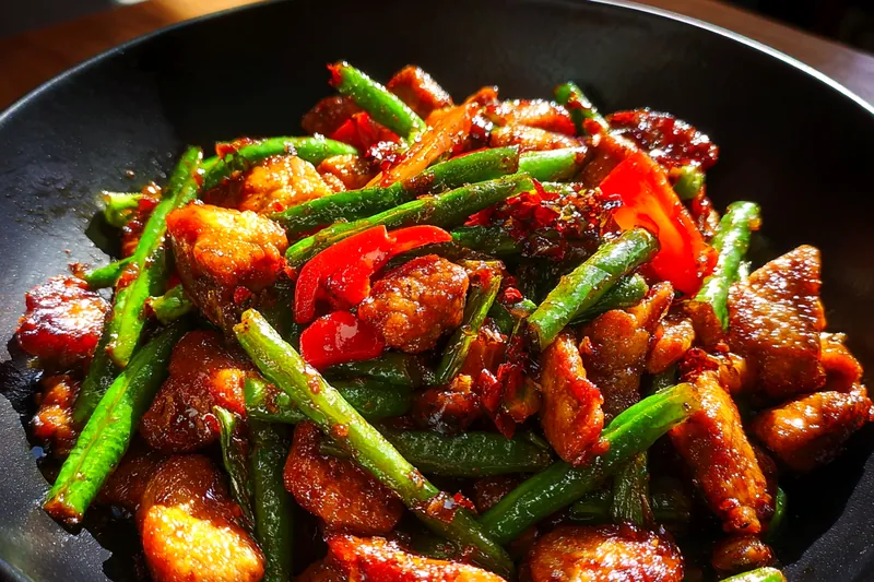 Cooking process for Savory Chicken Stir Fry