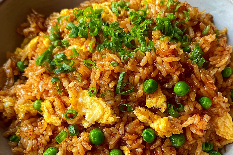 Cooking process for Savory Garlic Fried Rice