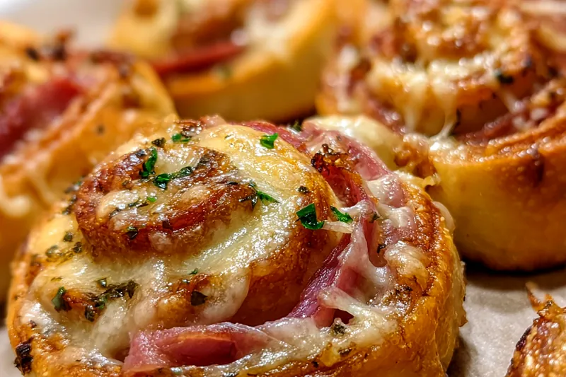 Fresh ingredients for Savory Ham Cheese Pinwheels