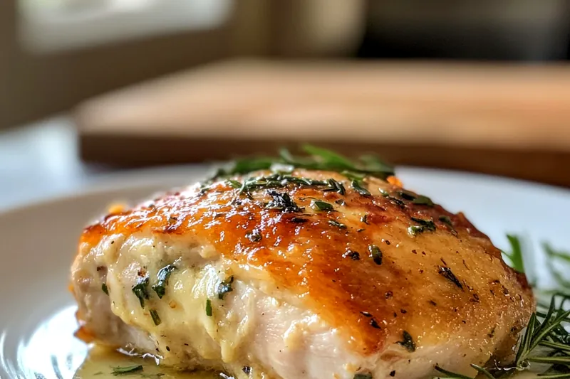 A vibrant assortment of fresh herbs, chicken breasts, and creamy filling ingredients.