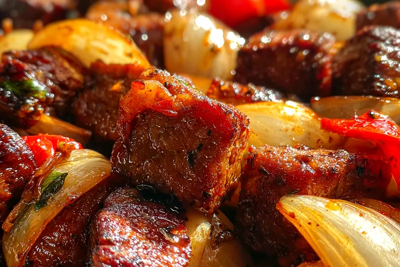 Fresh ingredients for Savory Pepper Steak Delight