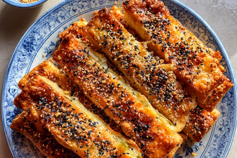 Fresh ingredients for Savory Sesame Pastries