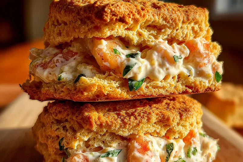 Cooking process for Shrimp Biscuit Melts Delight