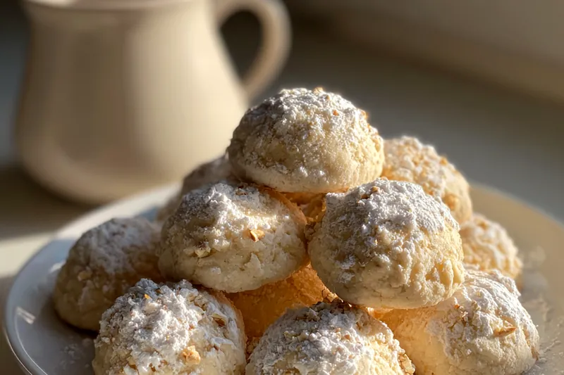 Cooking process for Snowy Butter Cookies