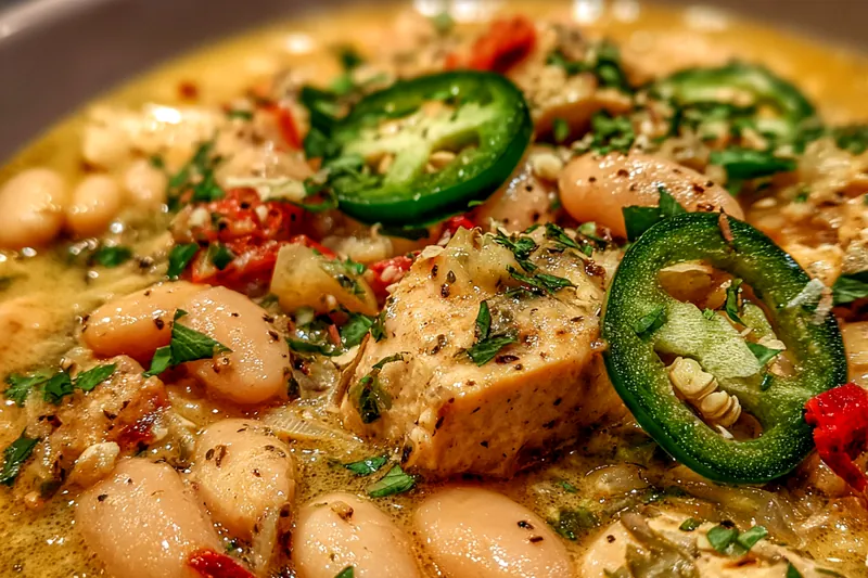 Fresh ingredients for Spicy Chicken Bean Stew