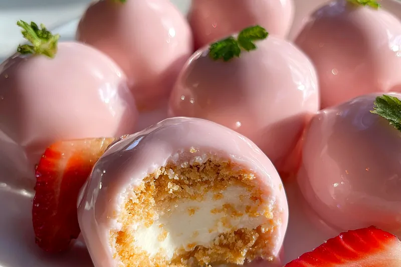 Fresh ingredients for Strawberry Cheesecake Protein Treat