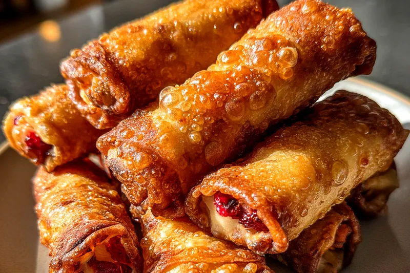 Fresh ingredients for Strawberry Cheesecake Rolls