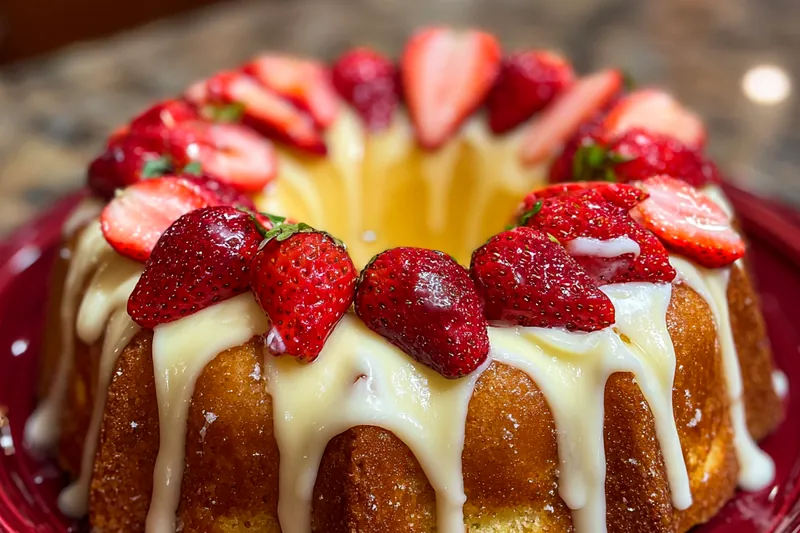A colorful array of ingredients including fresh strawberries, cream cheese, and graham crackers for Strawberry Cream Cheese Delight.
