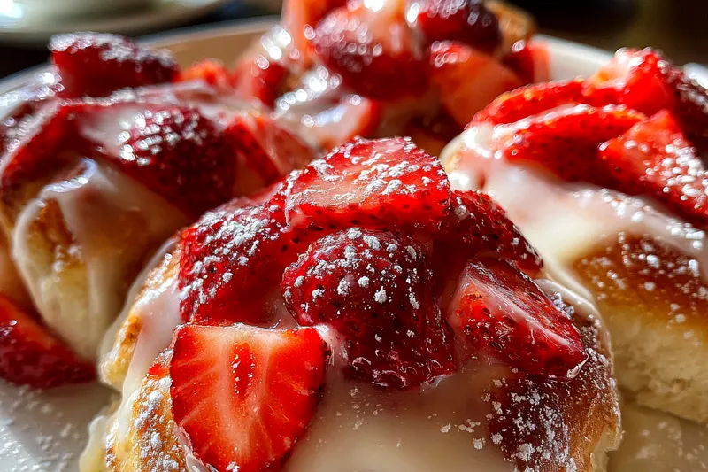 Cooking process for Strawberry Cream Cheese Rolls