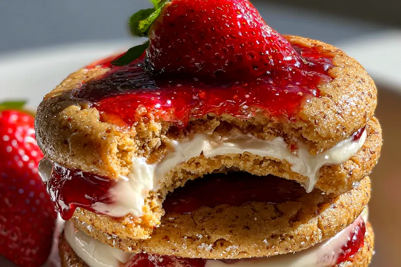 Cooking process for Strawberry Cream Filled Cookies