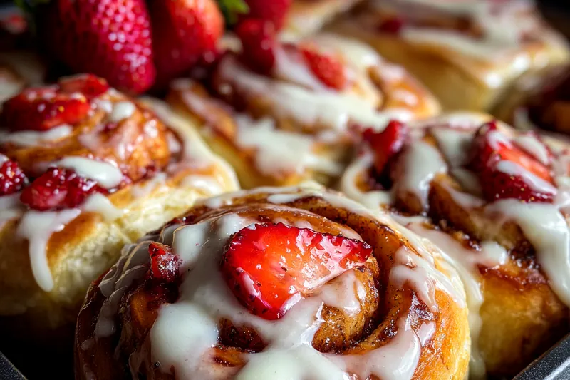 Cooking process for Strawberry Iced Sweet Rolls