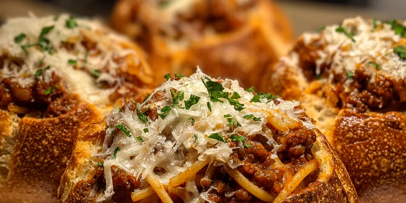 Stuffed Pasta Bread Bowls