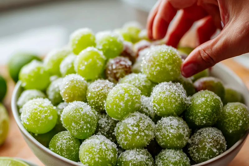 Fresh ingredients for Sugar Coated Green Grapes