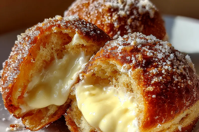 Fresh ingredients for Sugar-Dusted Cream Pastries