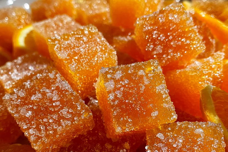 Cooking process for Sugary Orange Jelly Bites
