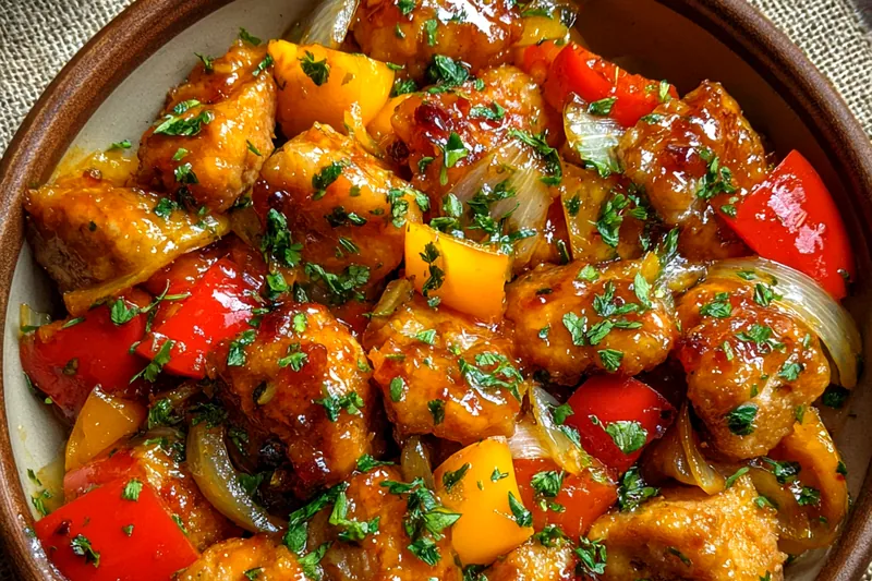 Cooking process for Sweet and Spicy Mango Chicken