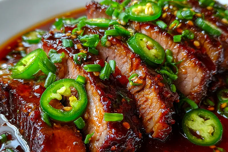 Cooking process for Sweet Jalapeño Pork Delight