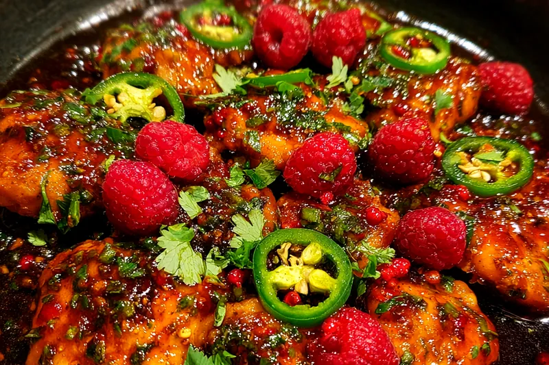 Cooking process for Sweet Spicy Jalapeño Chicken